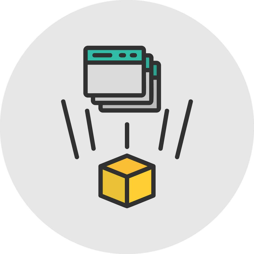 Holographic Interface Vector Icon Design