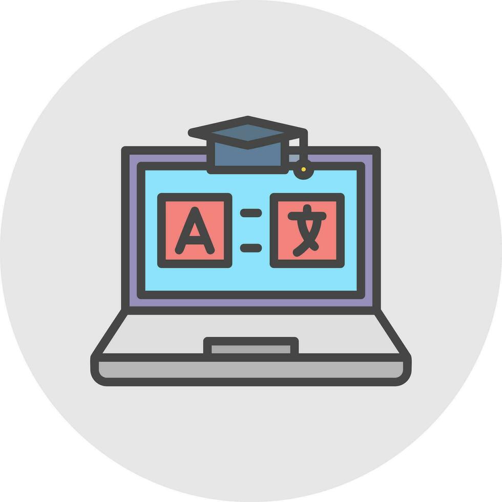 AR Language Learning Vector Icon Design