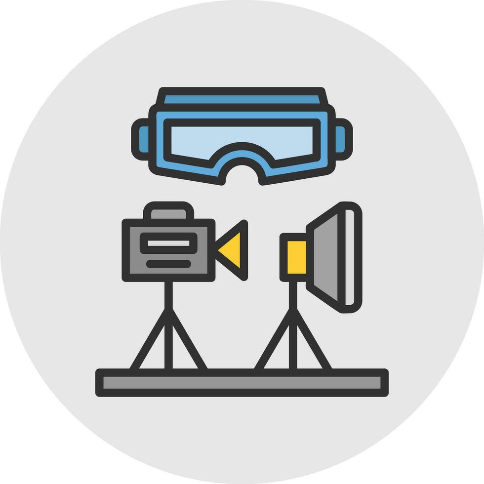 VR Design Studio Vector Icon Design