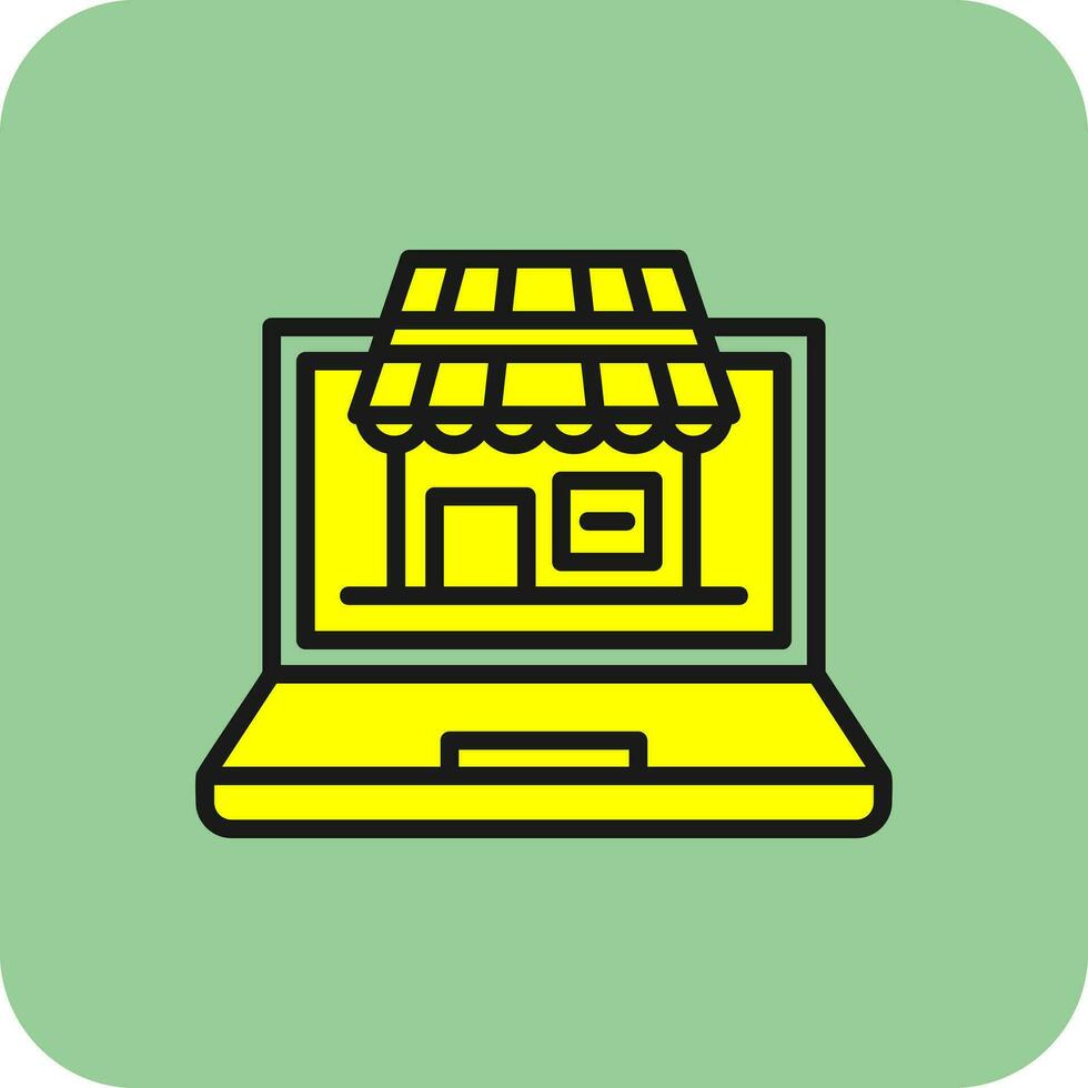 Virtual Marketplace Vector Icon Design