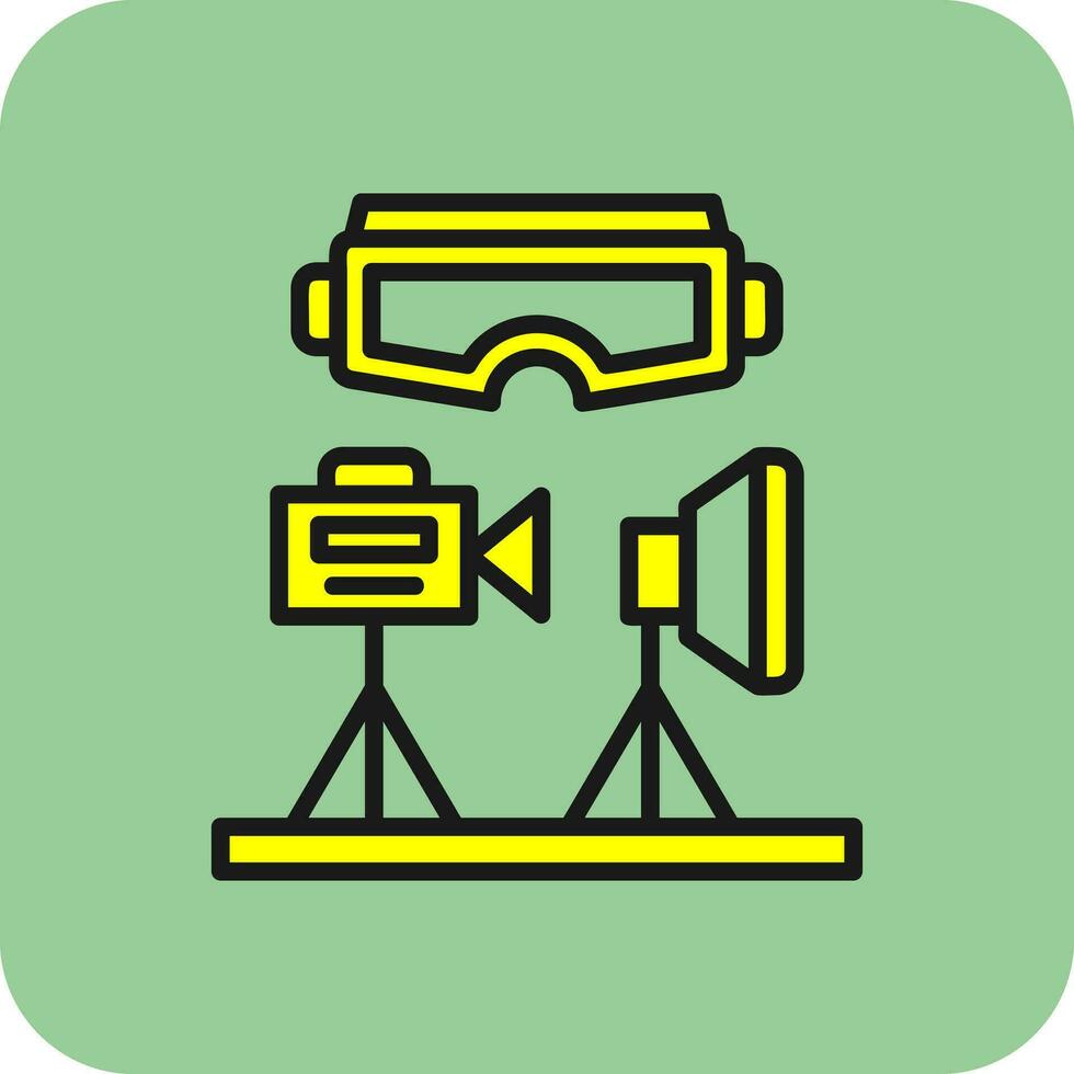 VR Design Studio Vector Icon Design