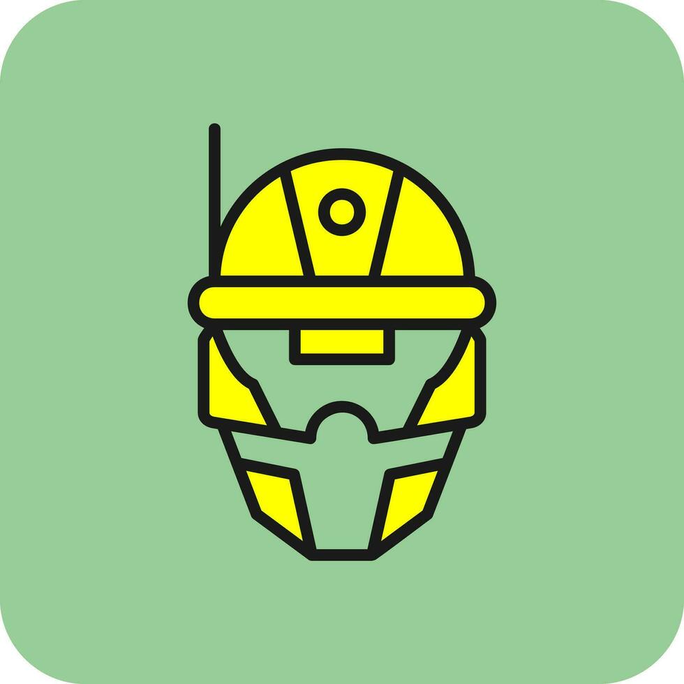 Cyberspace Helmet Vector Icon Design