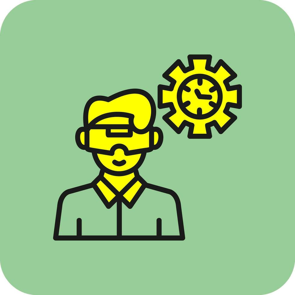 VR Historical Reenactment Vector Icon Design