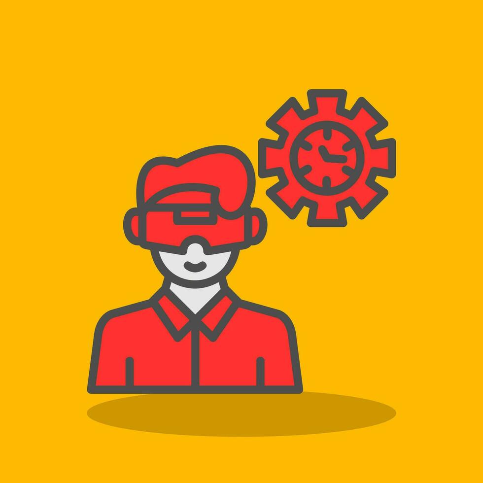 VR Historical Reenactment Vector Icon Design