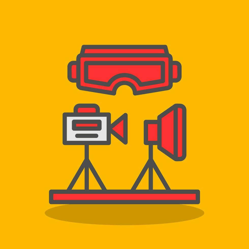 VR Design Studio Vector Icon Design