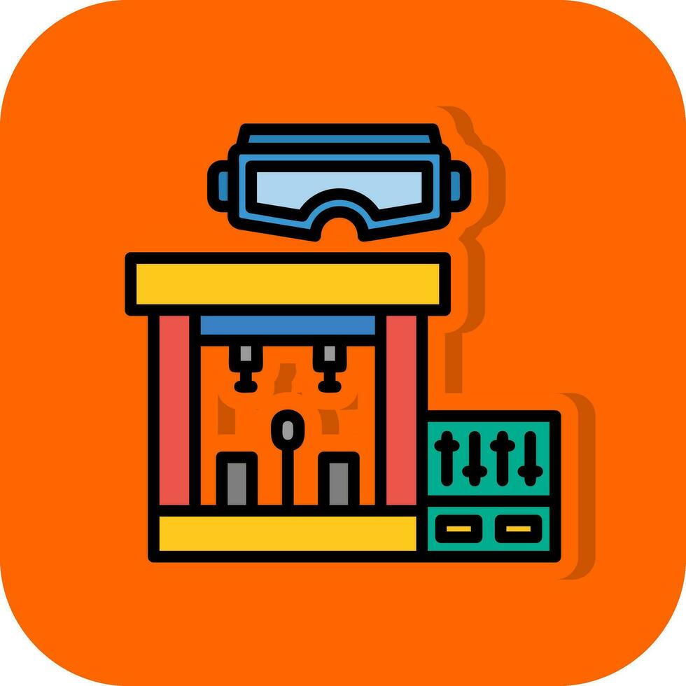 VR Music Studio Vector Icon Design