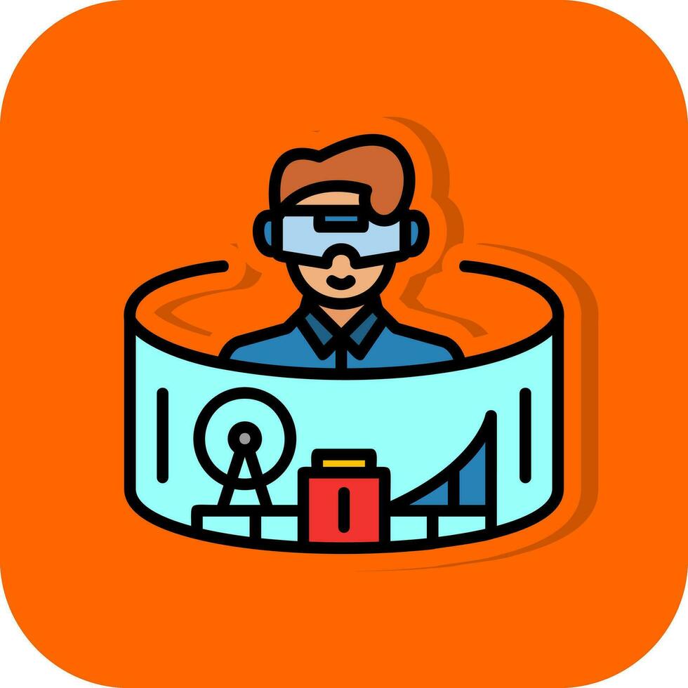 Virtual Theme Park Vector Icon Design