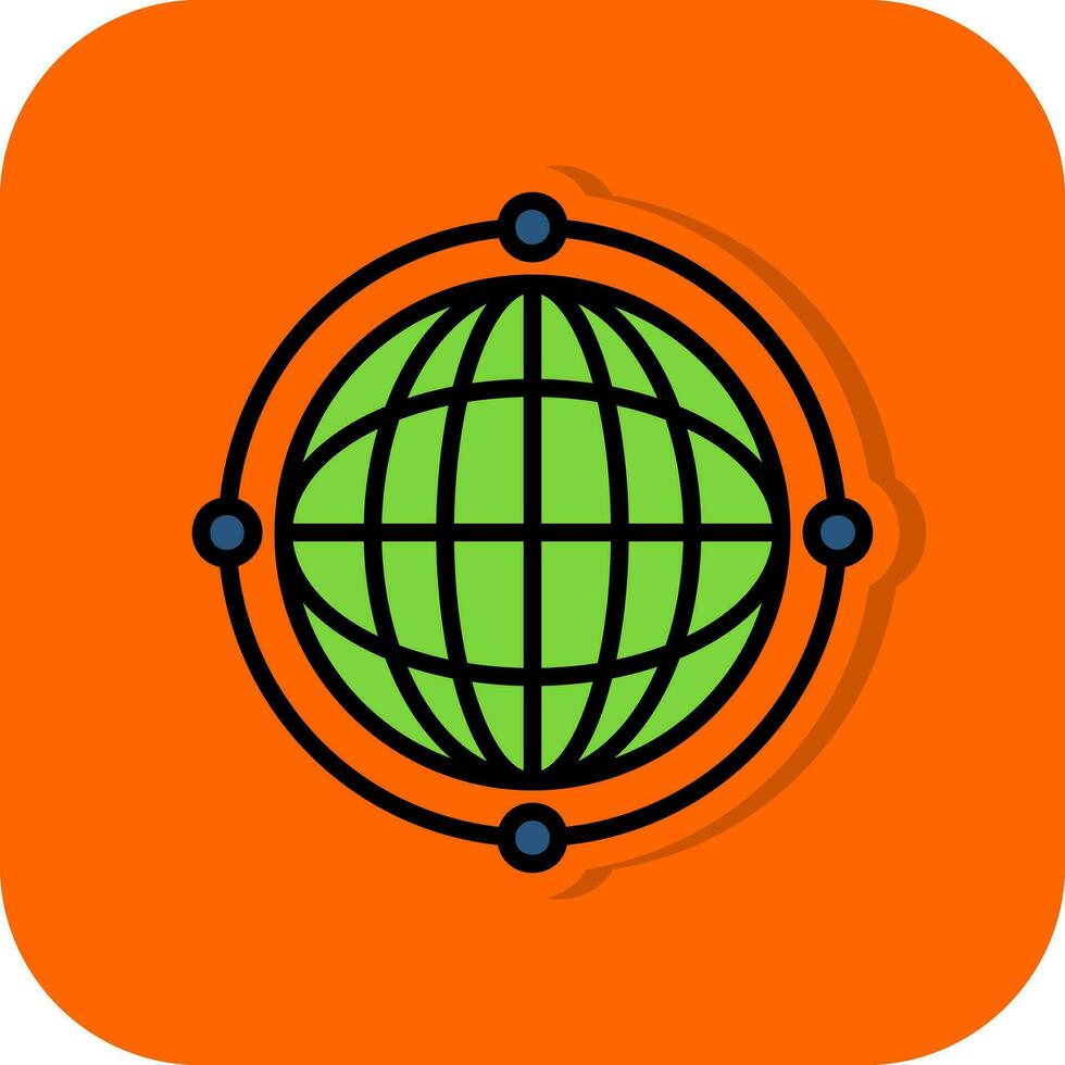 Virtual World Globe Vector Icon Design