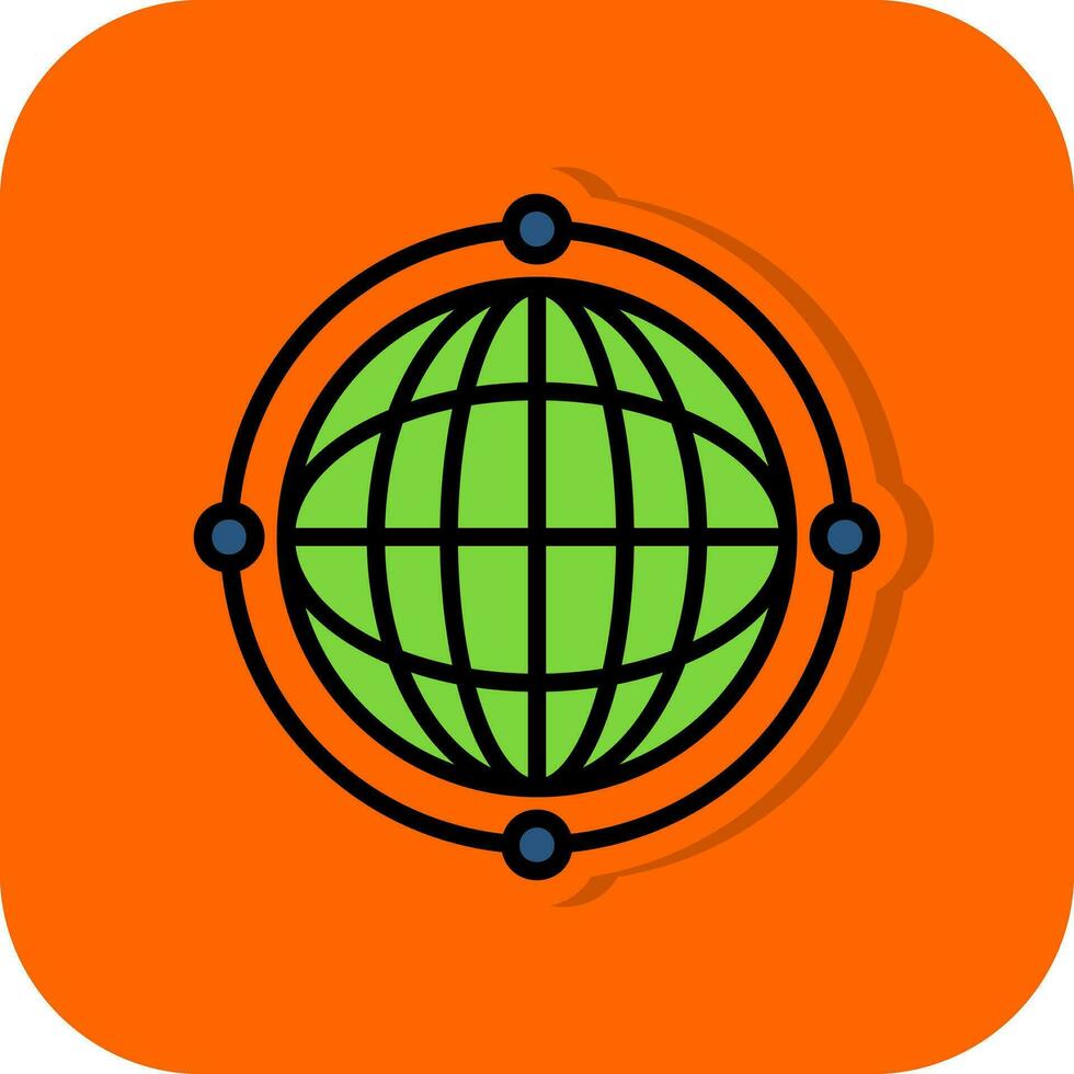 Virtual World Globe Vector Icon Design