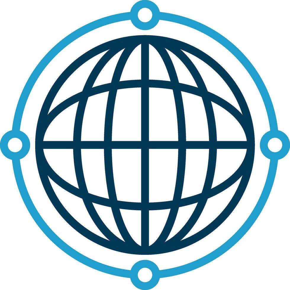 Virtual World Globe Vector Icon Design