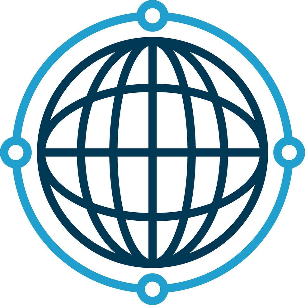 Virtual World Globe Vector Icon Design