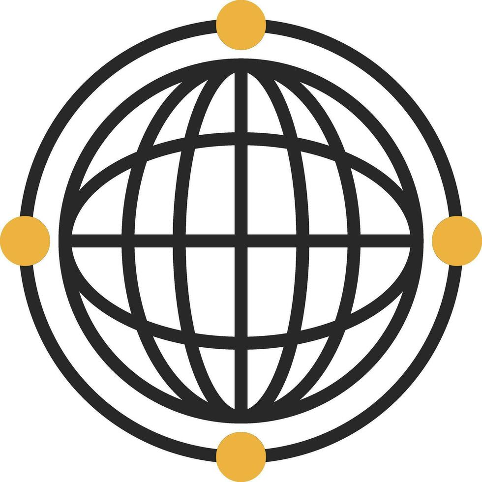 Virtual World Globe Vector Icon Design