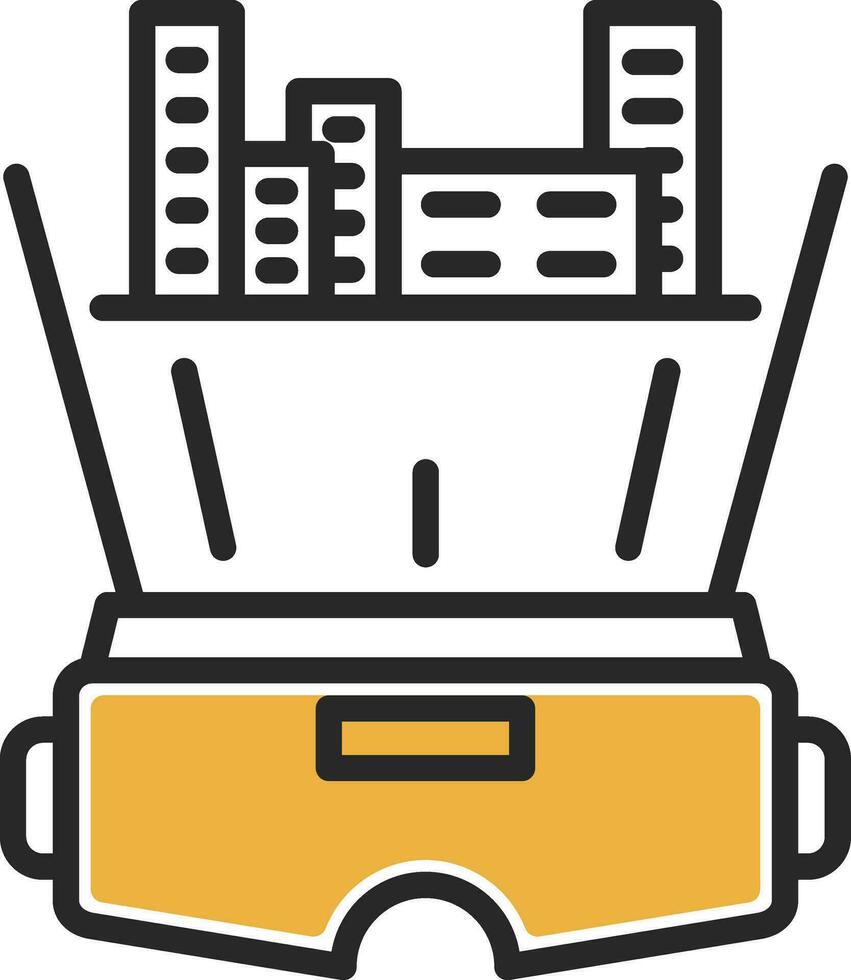 Virtual Architecture Vector Icon Design