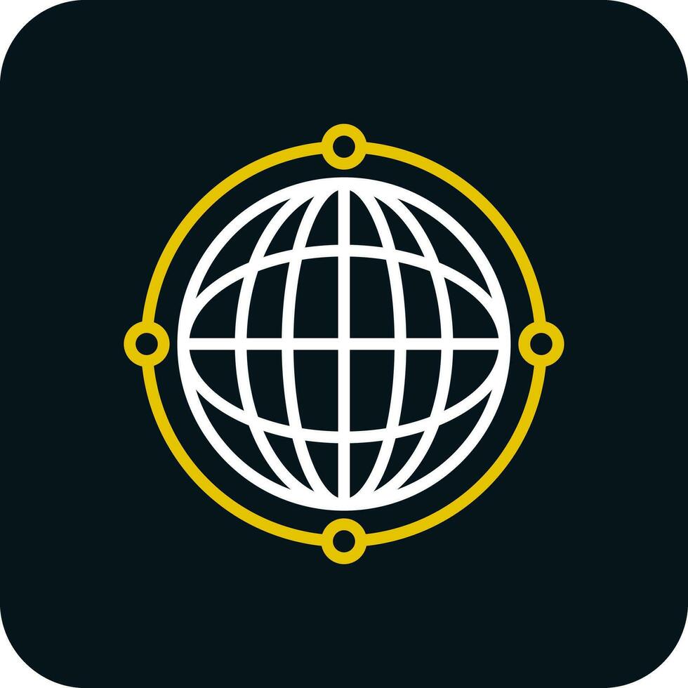 Virtual World Globe Vector Icon Design