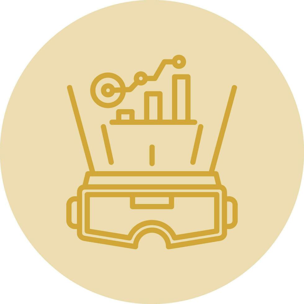 VR Data Visualization Vector Icon Design
