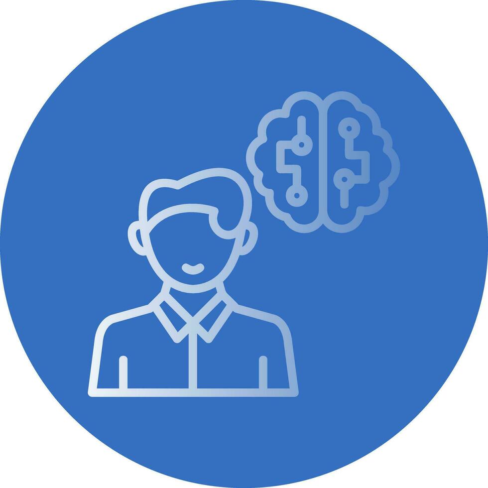 Mind-Body Interface Vector Icon Design