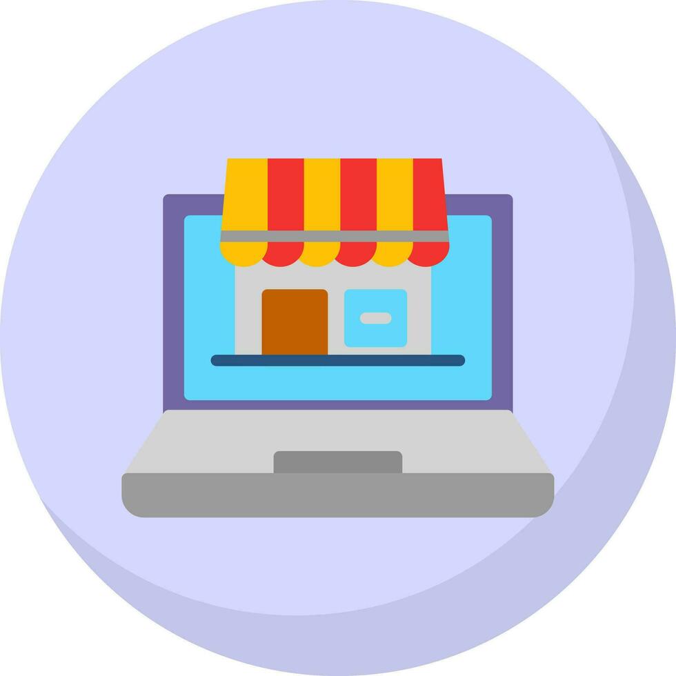 Virtual Marketplace Vector Icon Design