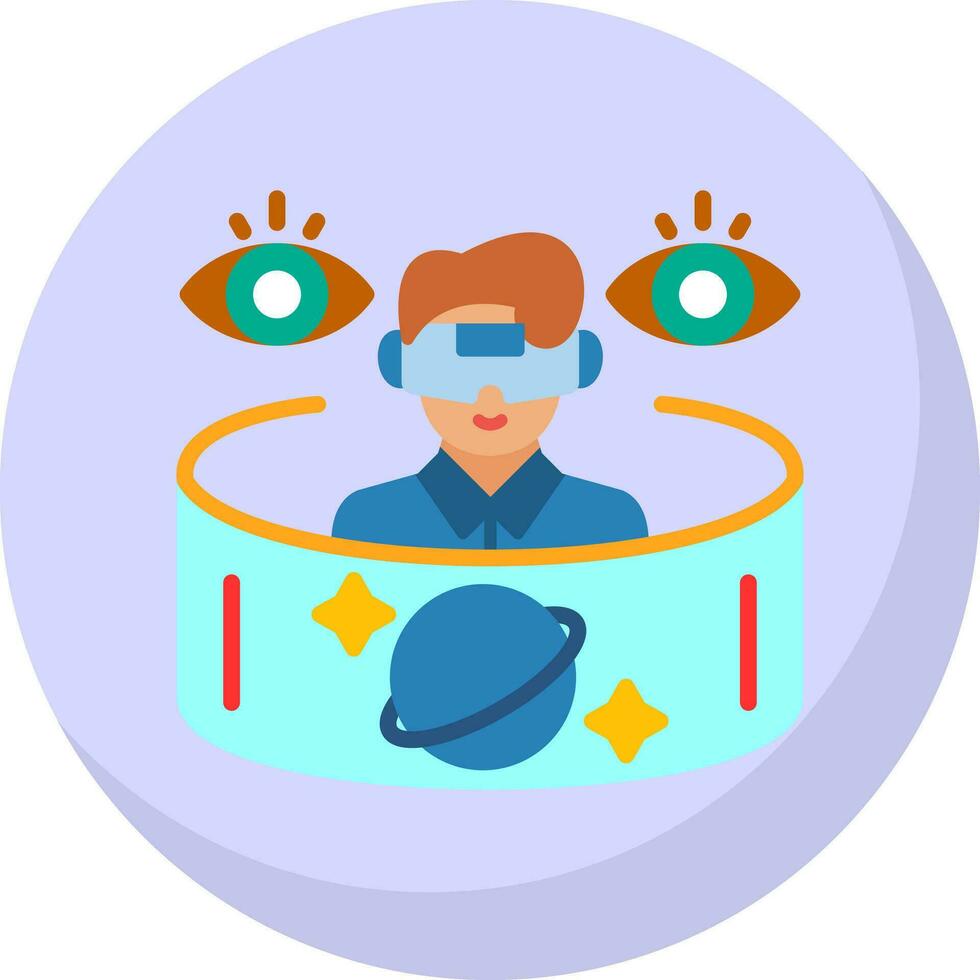 vr astronomía excursión vector icono diseño