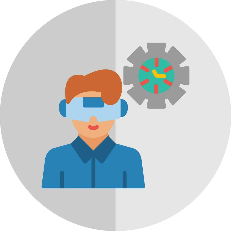 VR Historical Reenactment Vector Icon Design
