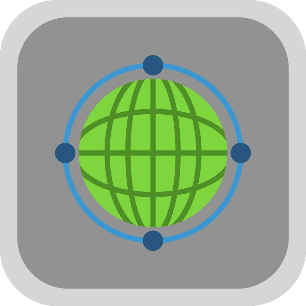 Virtual World Globe Vector Icon Design