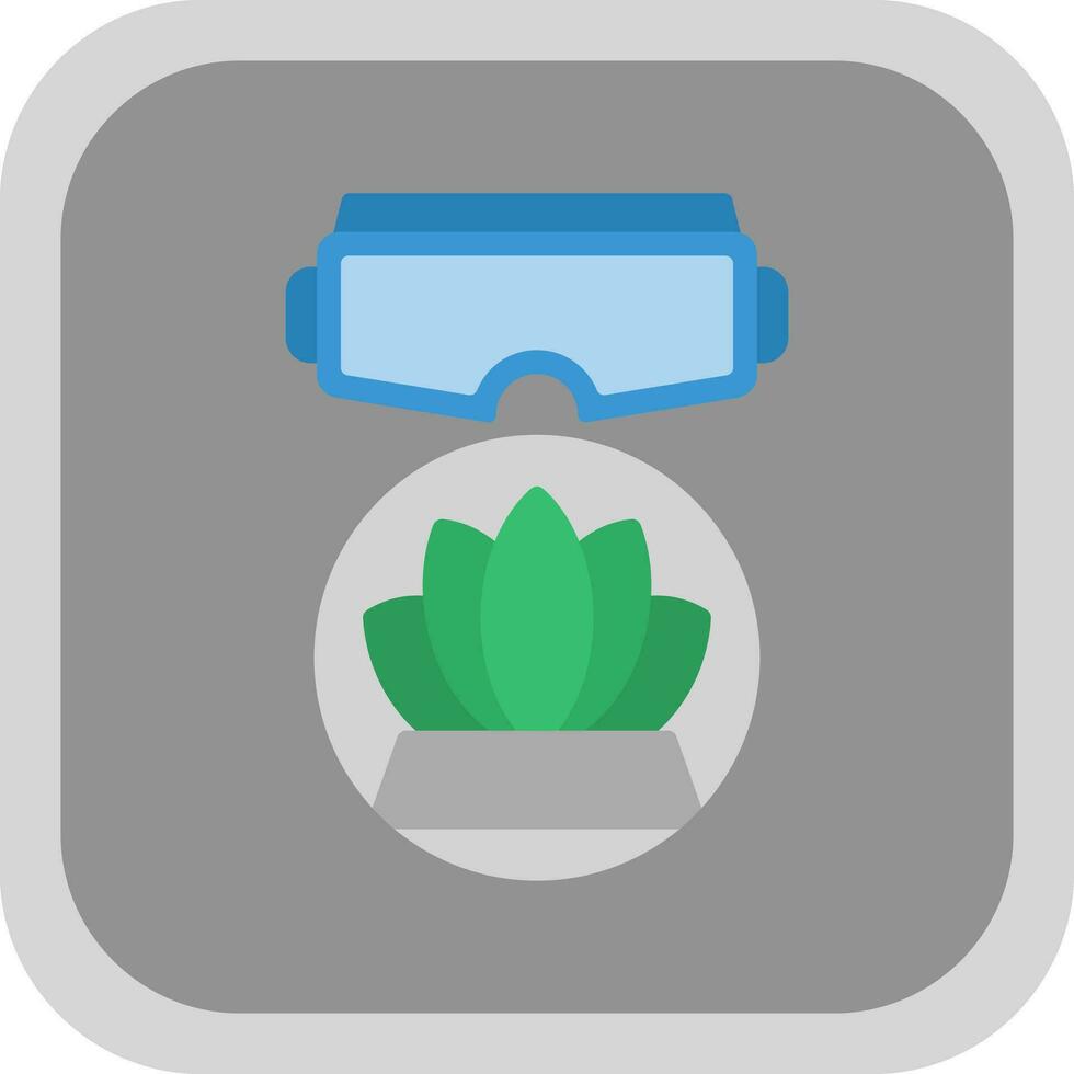 VR Meditation Space Vector Icon Design