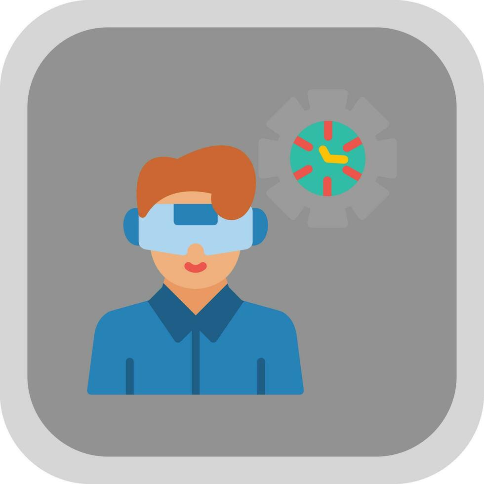 VR Historical Reenactment Vector Icon Design