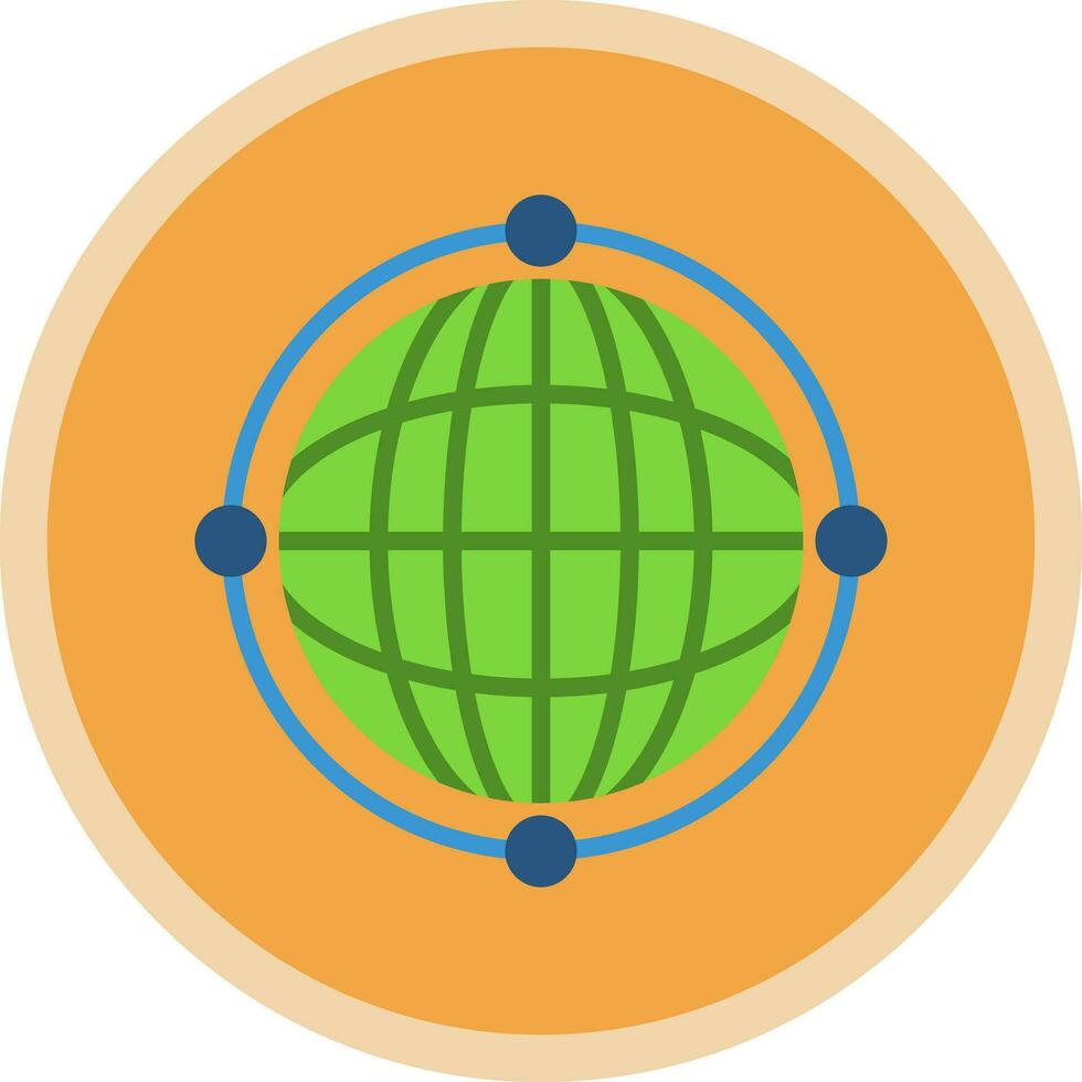 Virtual World Globe Vector Icon Design