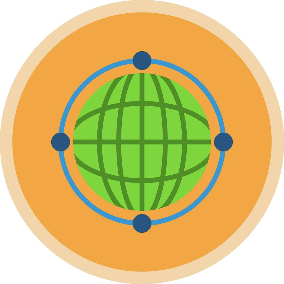 Virtual World Globe Vector Icon Design