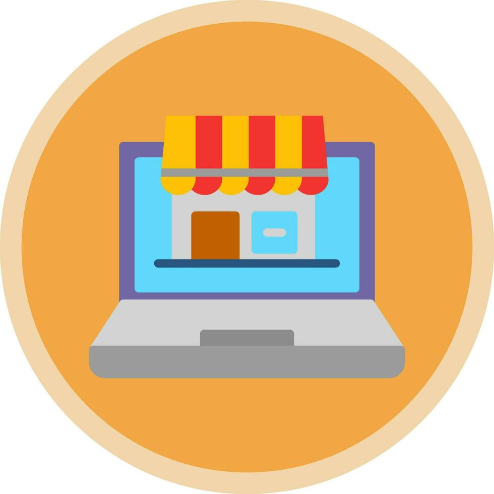 Virtual Marketplace Vector Icon Design