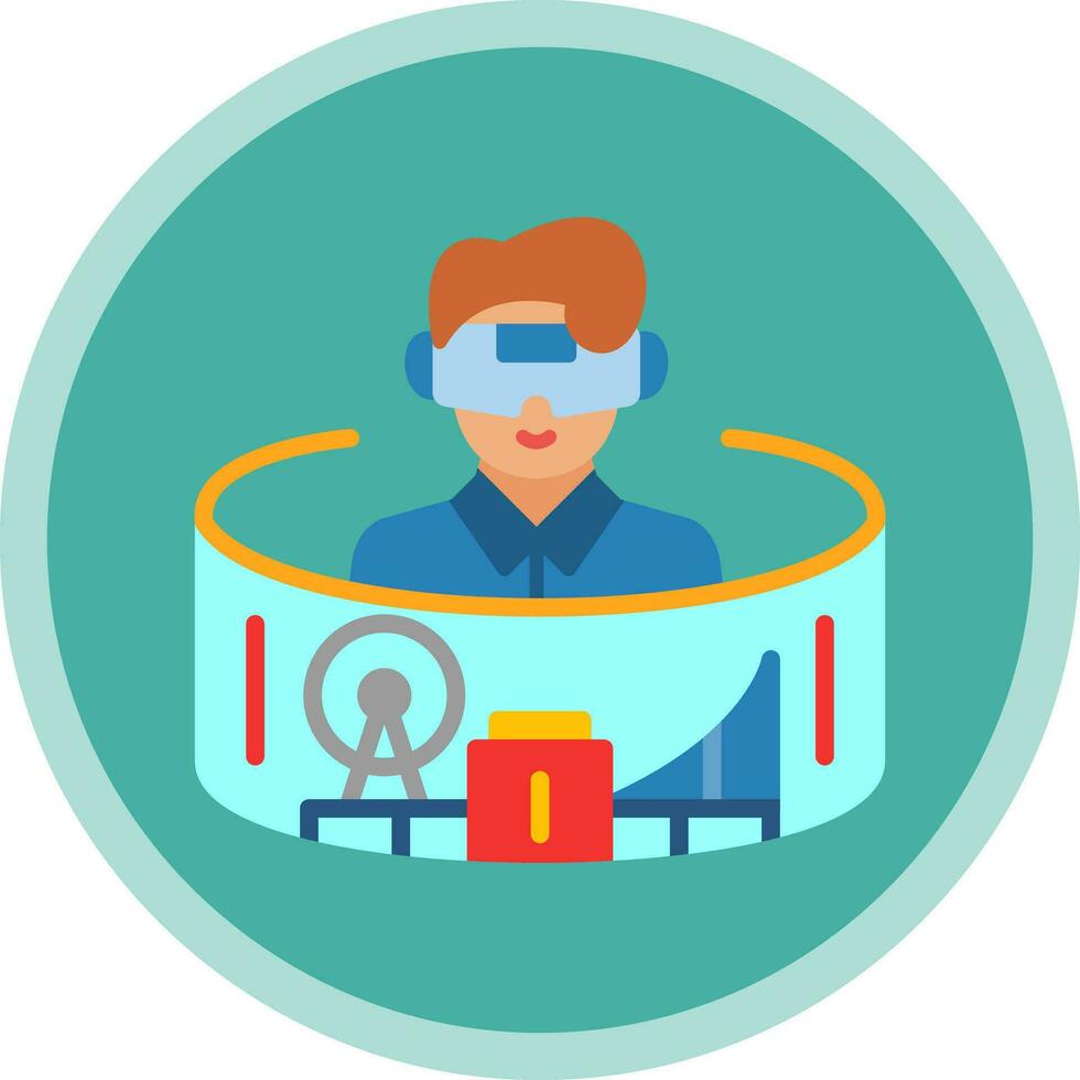 Virtual Theme Park Vector Icon Design