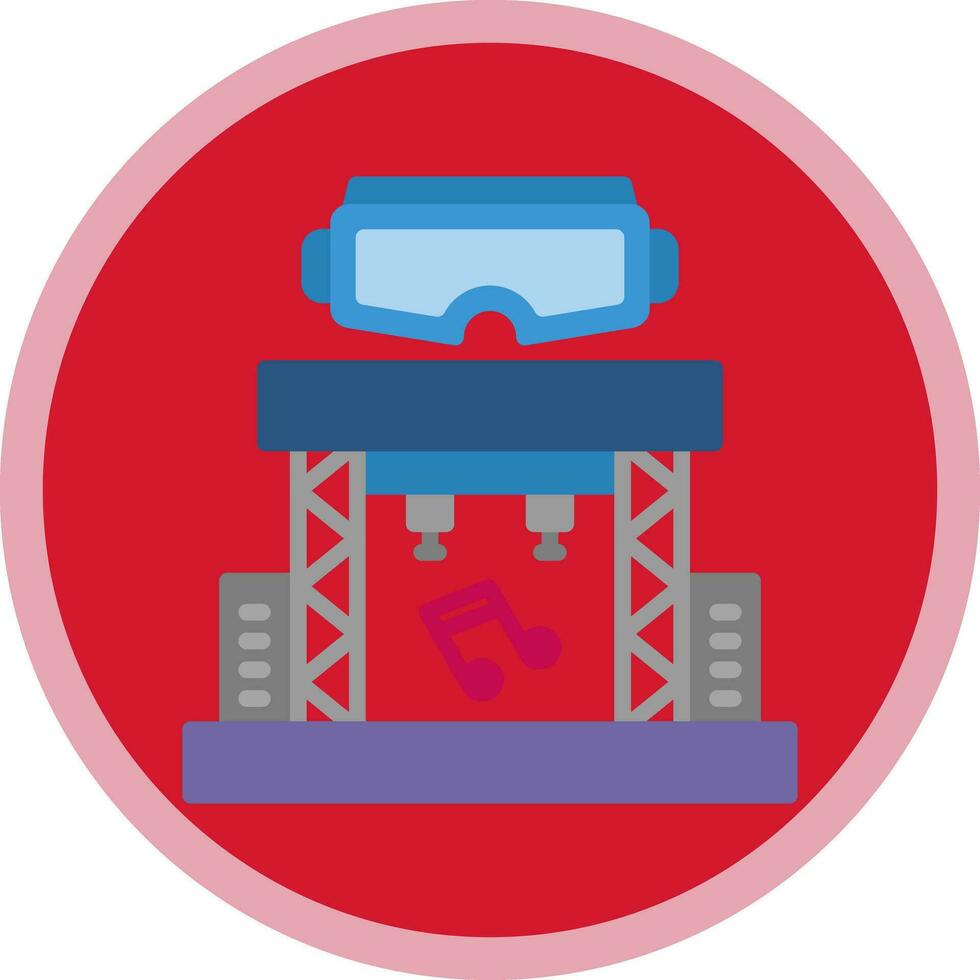 Virtual Reality Concert Vector Icon Design