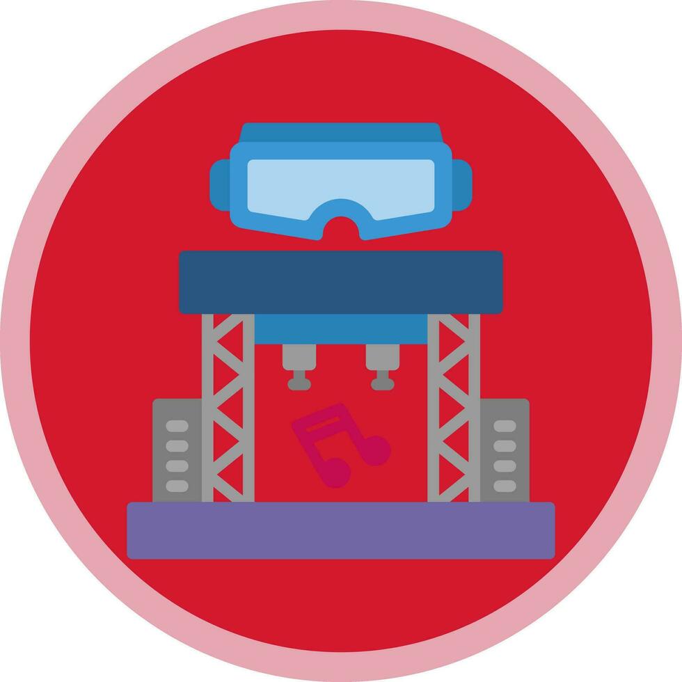 Virtual Reality Concert Vector Icon Design