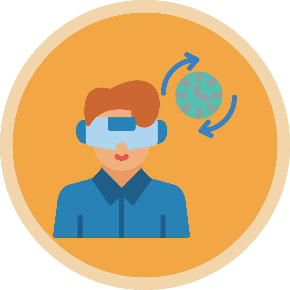 Time Travel Simulation Vector Icon Design