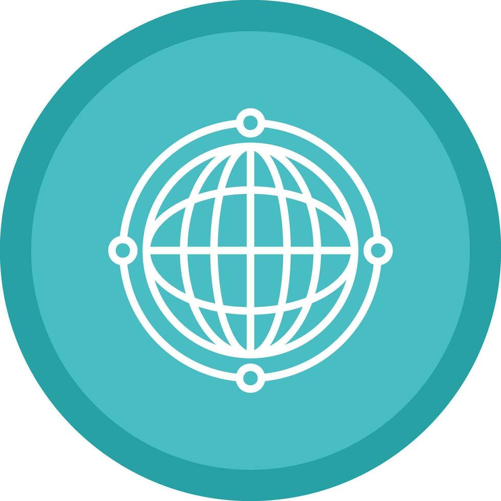 Virtual World Globe Vector Icon Design