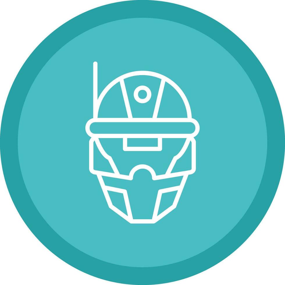 Cyberspace Helmet Vector Icon Design