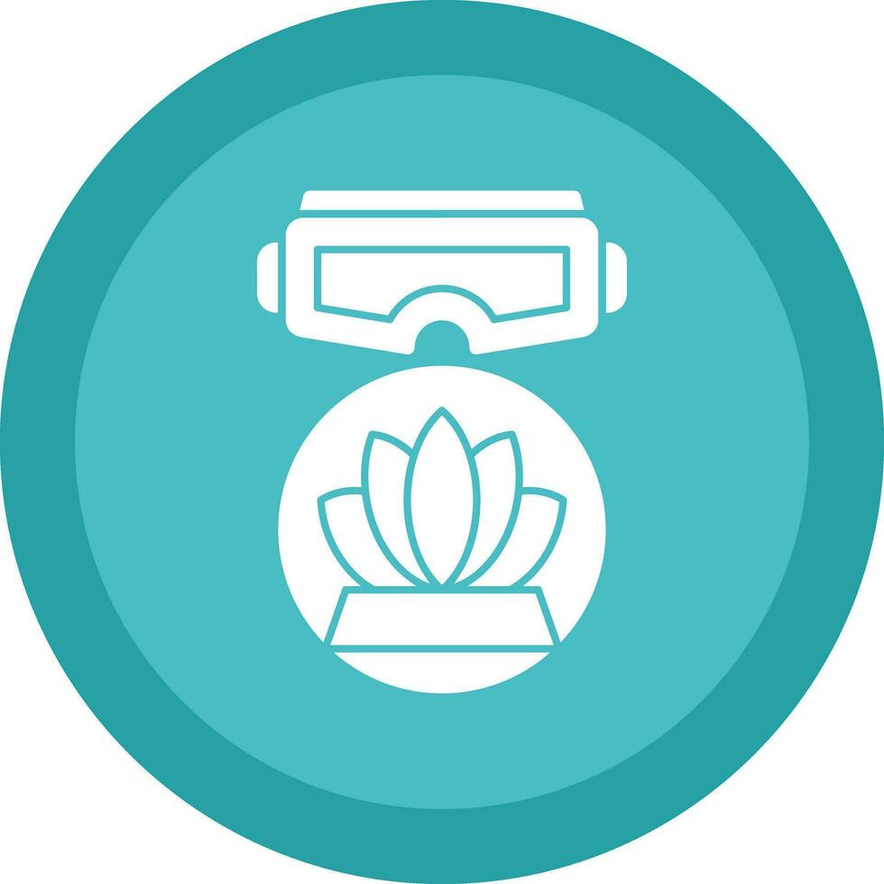 VR Meditation Space Vector Icon Design