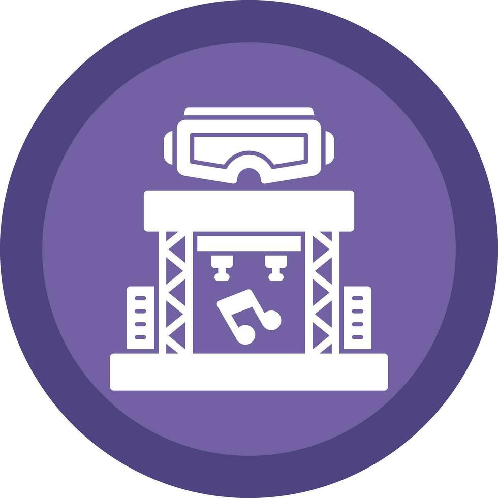 Virtual Reality Concert Vector Icon Design
