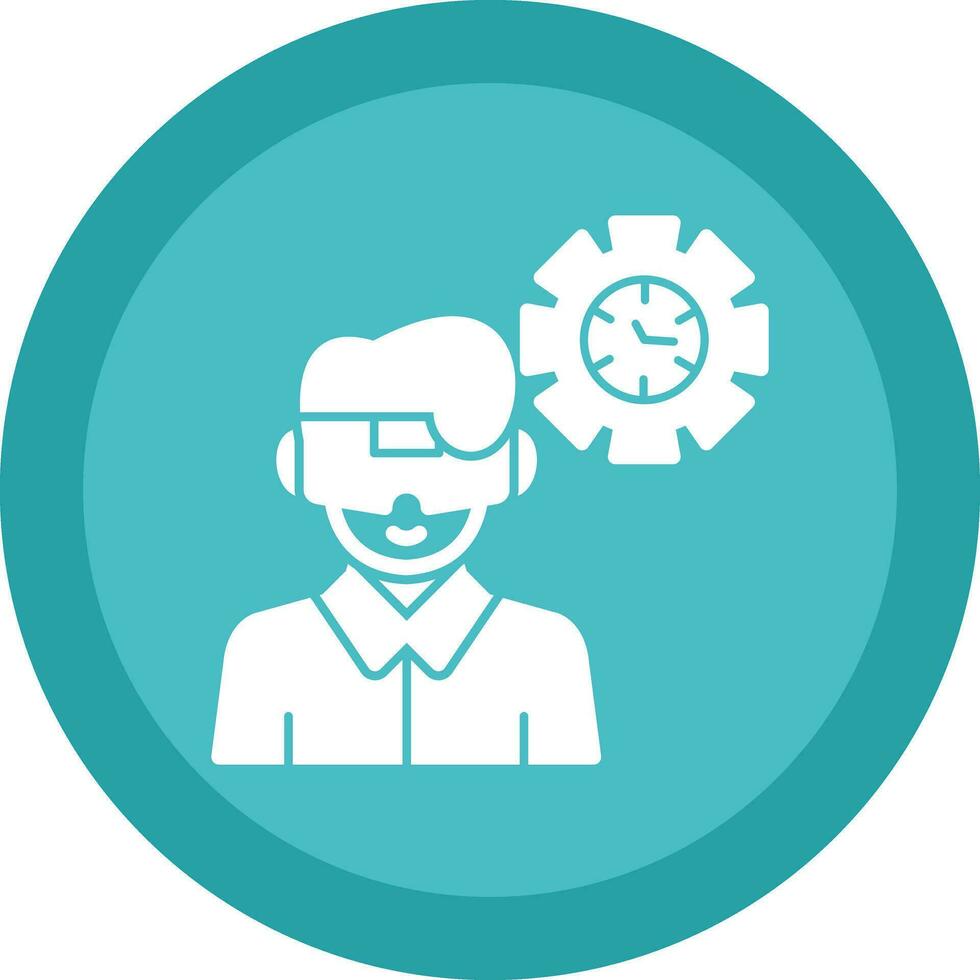 VR Historical Reenactment Vector Icon Design