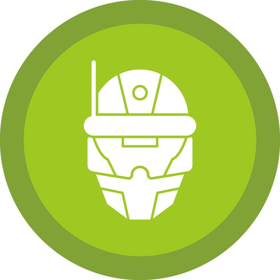 Cyberspace Helmet Vector Icon Design
