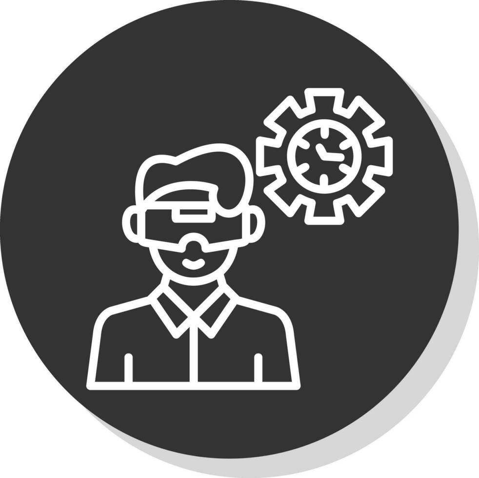VR Historical Reenactment Vector Icon Design