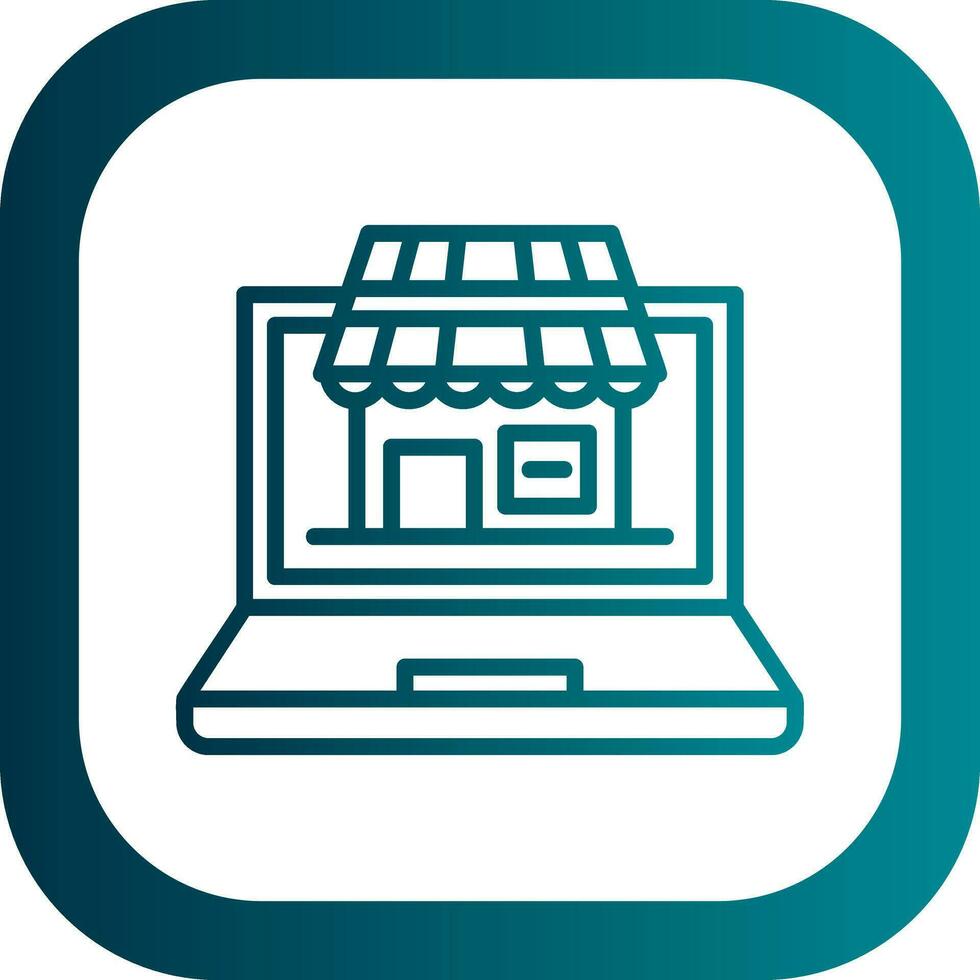 Virtual Marketplace Vector Icon Design