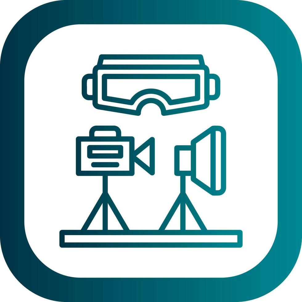 VR Design Studio Vector Icon Design