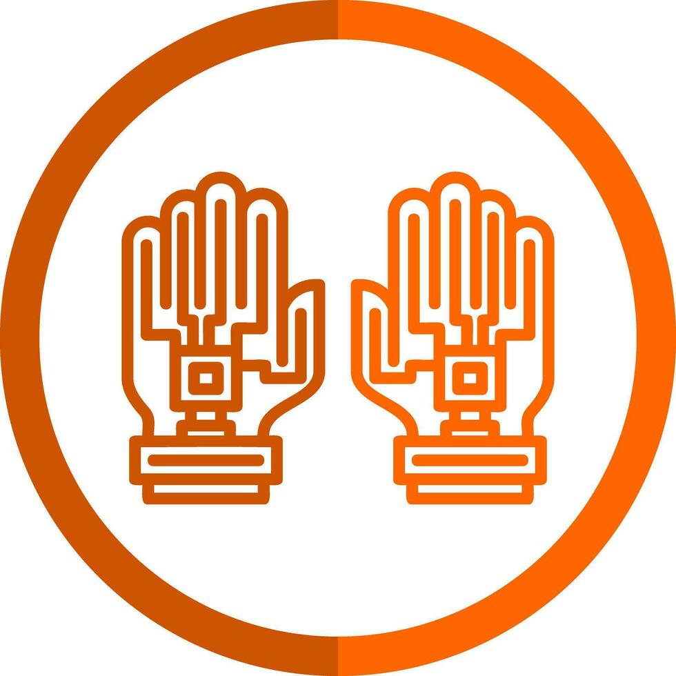 Data Glove Vector Icon Design