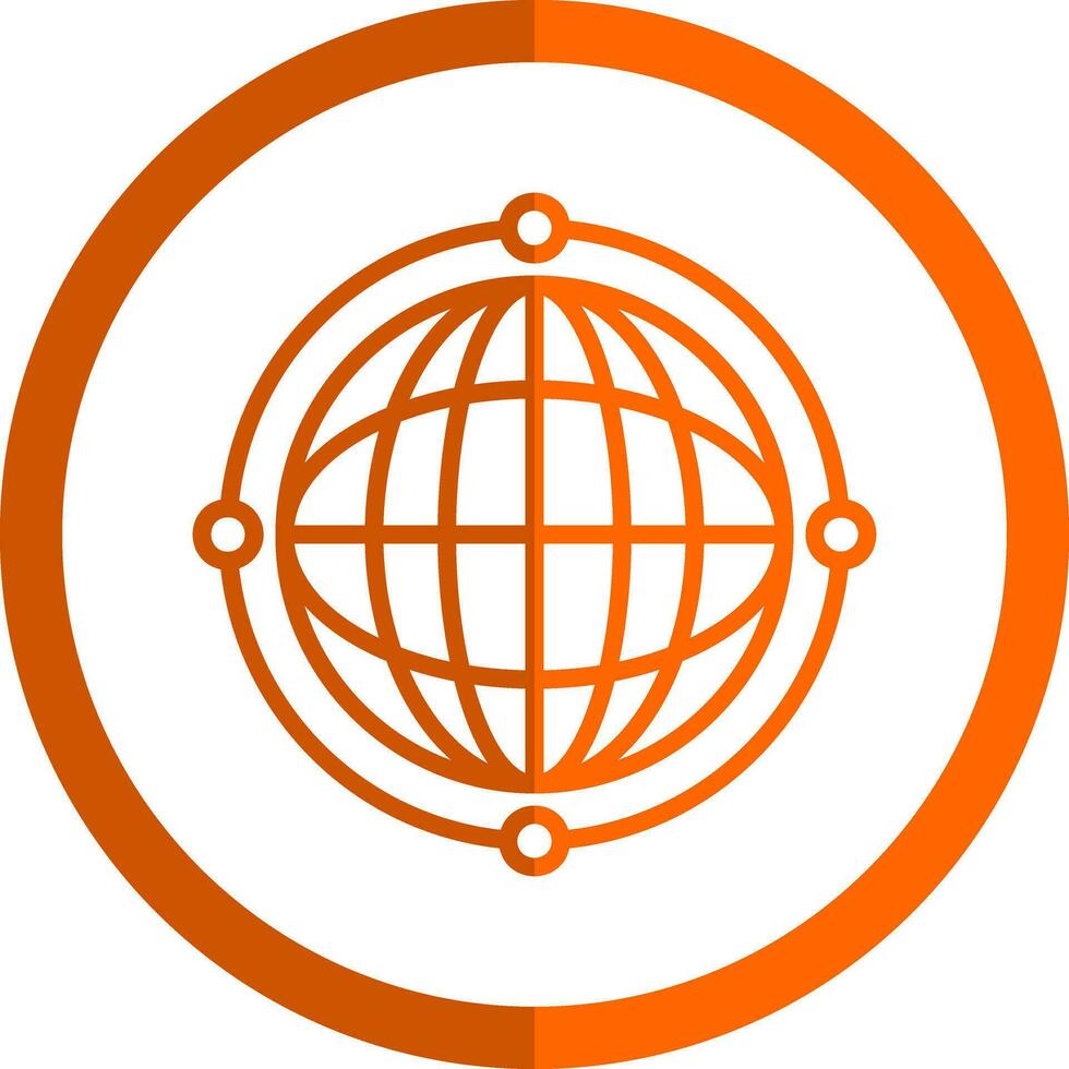 Virtual World Globe Vector Icon Design