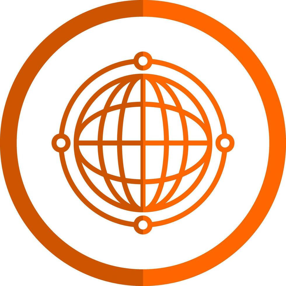 Virtual World Globe Vector Icon Design