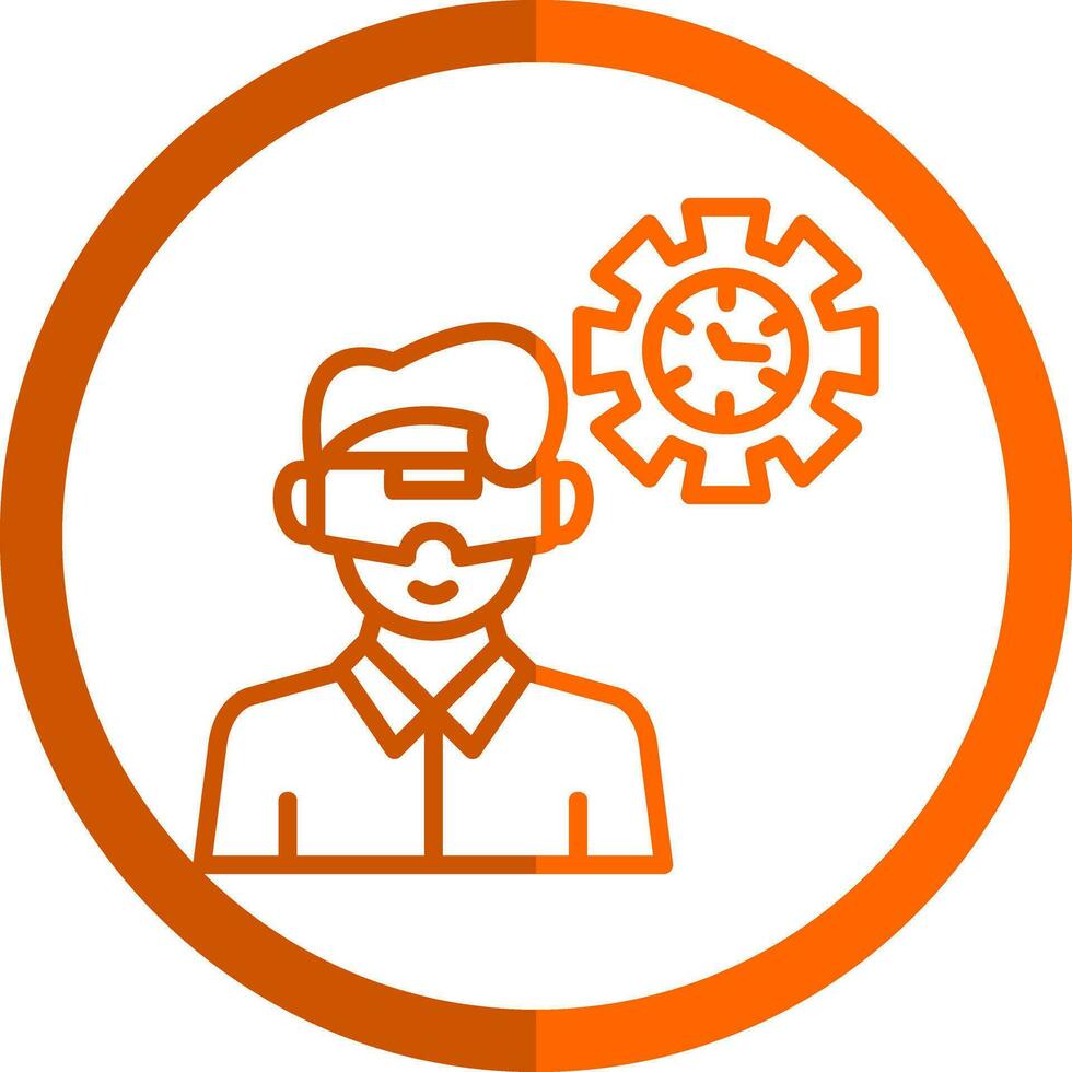 VR Historical Reenactment Vector Icon Design