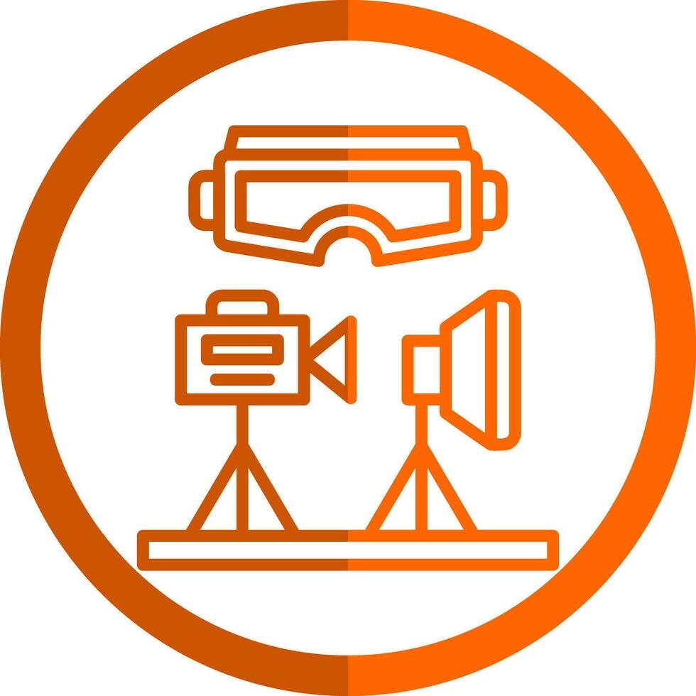 VR Design Studio Vector Icon Design