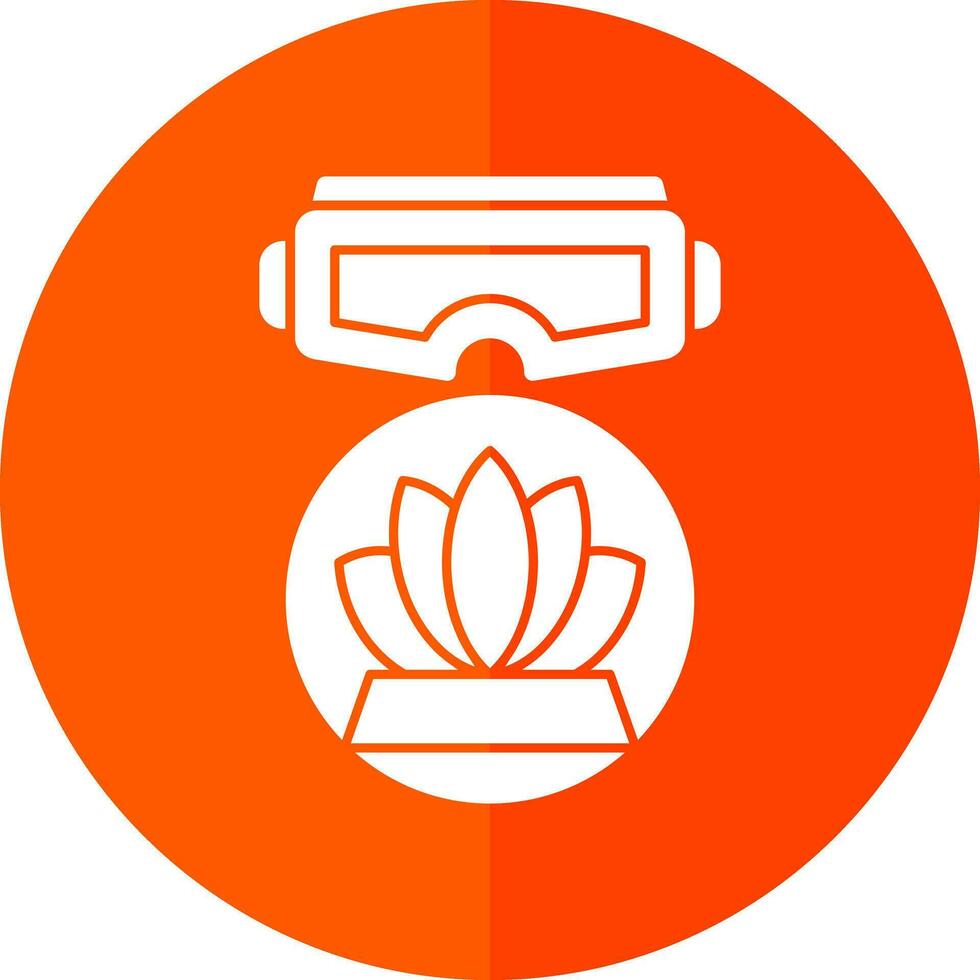 VR Meditation Space Vector Icon Design