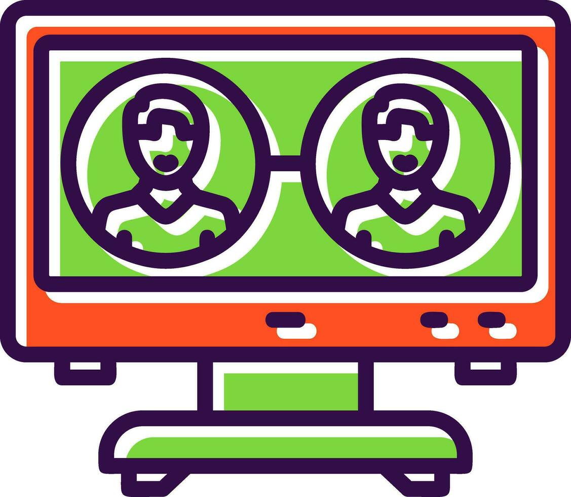 Virtual Team Management Vector Icon Design