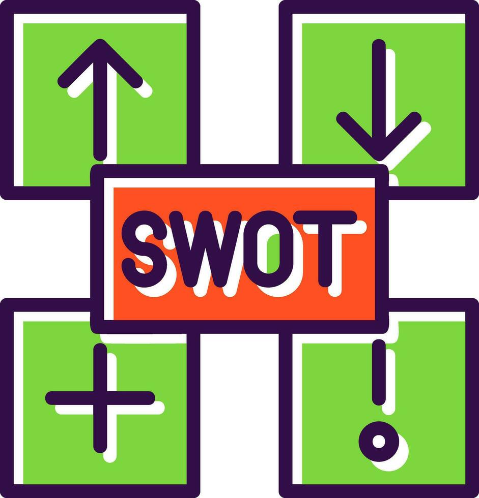 SWOT Analysis Vector Icon Design